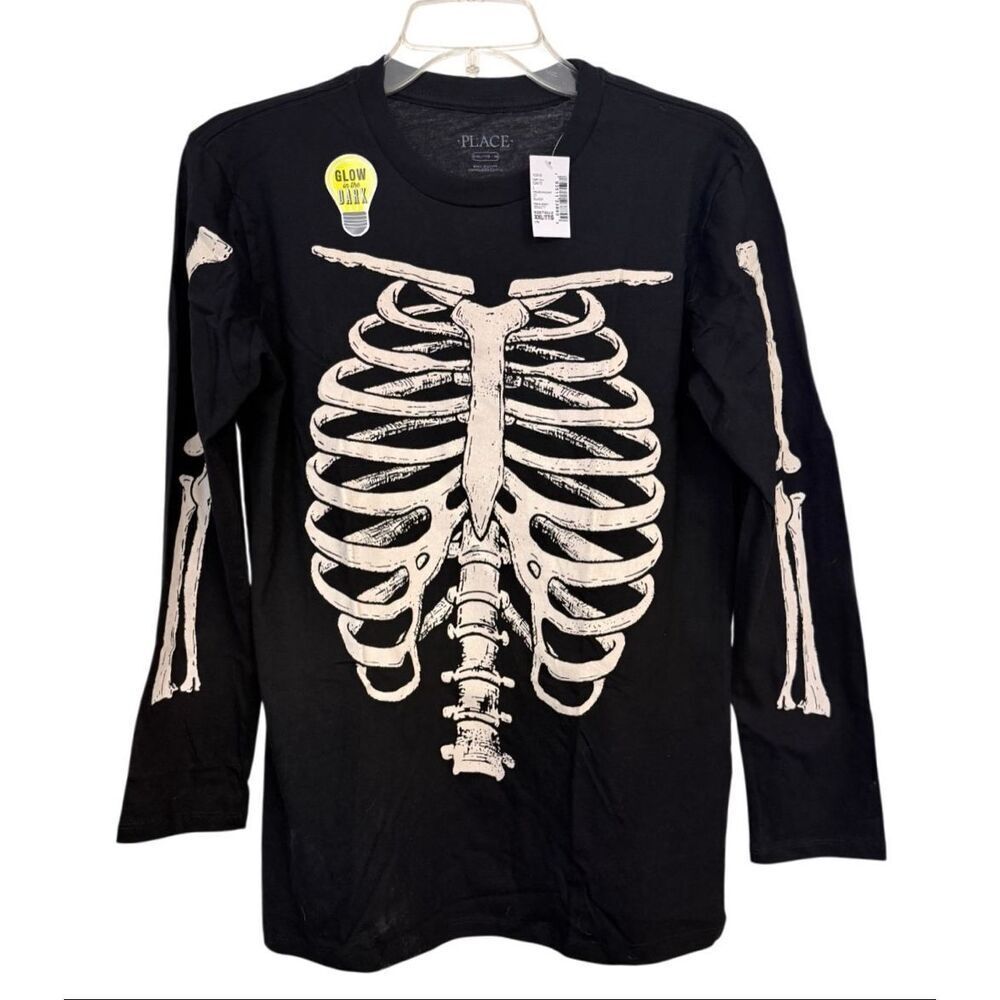 NWT The Children’s Place Halloween Skeleton T-Shirt Family Glow XXL